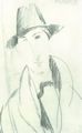 Modigliani, Amedeo: Bildniszeichnung Mario Varvogli