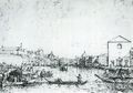 Canaletto (I): Canal Grande, Blick nach Nordosten von S.Croce auf S.Geremia