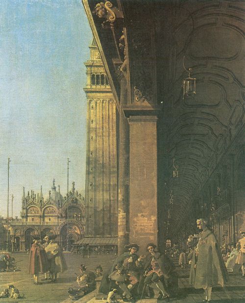 Canaletto (I): Piazza di S. Marco, Blick aus der Sdwestecke nach Osten