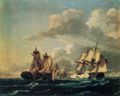 Birch, Thomas: Die Seeschlacht zwischen der United States und der Macedonian am 30. Oktober 1812