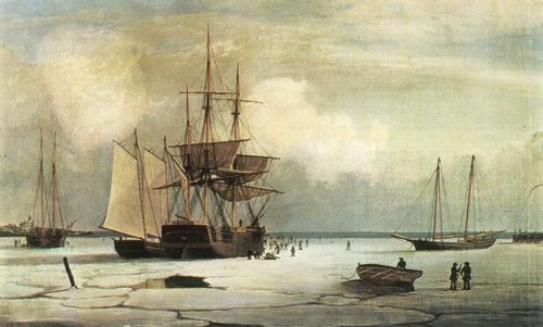 Lane, Fitz Hugh: Im Eis feststeckende Schiffe bei Ten Pound Island, Gloucester