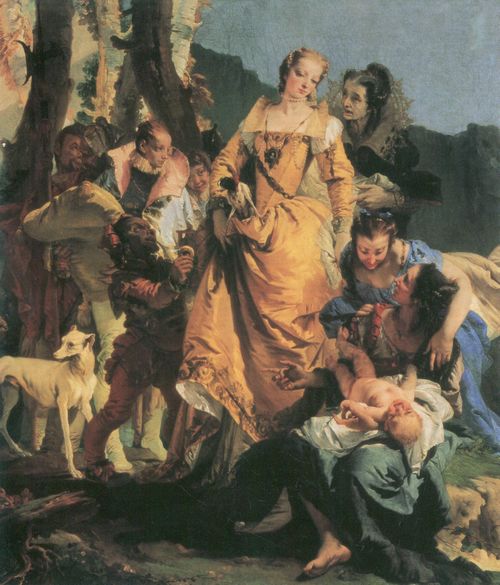 Tiepolo, Giovanni Battista: Die Aufindung Moses, Detail