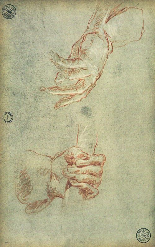 Tiepolo, Giovanni Battista: Studie zu den Hnden Bischof Gebhards