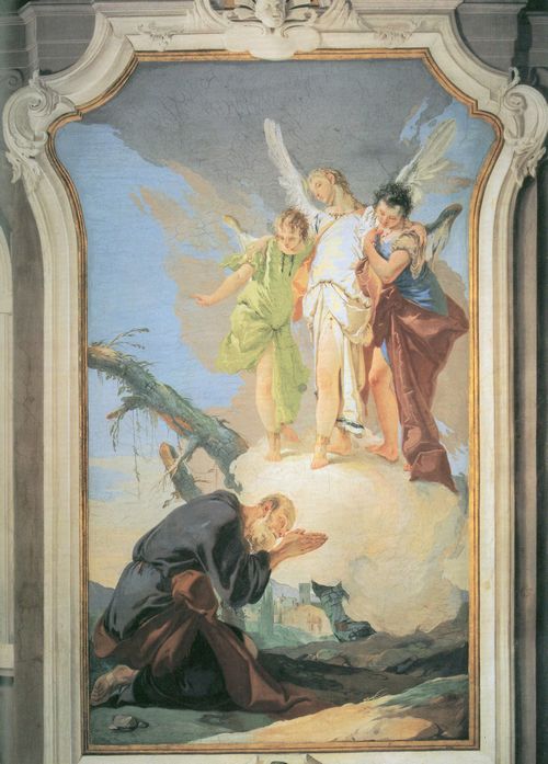 Tiepolo, Giovanni Battista: Fresken zu biblischen Szenen im Bischofspalast von Udine, Szene: Die Erscheinung der Engel vor Abraham
