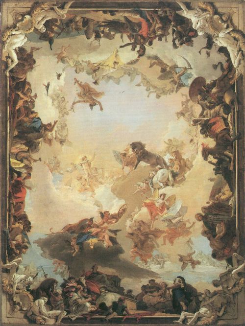 Tiepolo, Giovanni Battista: Wrzburg, Residenzschloss: Skizze fr die Treppenhausdecke
