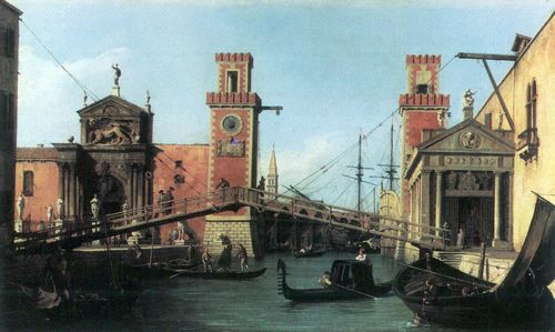 Canaletto (I): Vedute des Arsenaleinganges