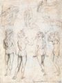 Pisanello: Modellstudien einer jungen Frau beim Baden, Verkündigung