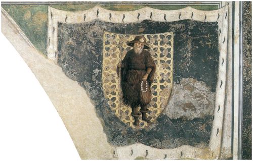 Pisanello: Pilger (Pellegrino) als Wappenbild der Familie Pellegrini