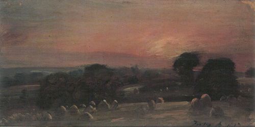 Constable, John: Eine Wiese hinter West Lodge, Sonnenuntergang
