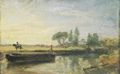 Constable, John: Ein Boot unterhalb der Flatforder Schleuse