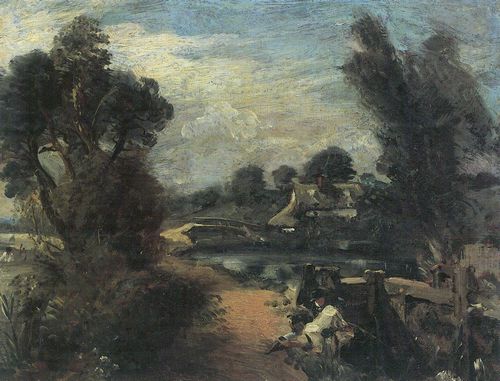 Constable, John: Studie fr »Fischende Jungen« (»Eine Schleuse auf dem Stour«)