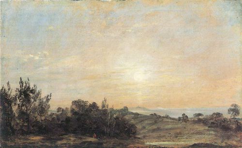 Constable, John: Hampstead Heath, Blick nach Harow, Sonnenuntergang