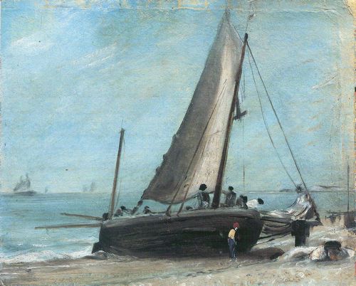 Constable, John: Ein Fischerboot am Strand in Brighton