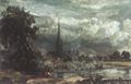 Constable, John: Die Kathedrale von Salisbury von der Long Bridge aus gesehen