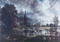 Constable, John: Studie zu »Die Kathedrale von Salisbury von den Flussauen aus gesehen«
