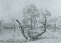 Constable, John: Bäume an einem Fluss, Binfield