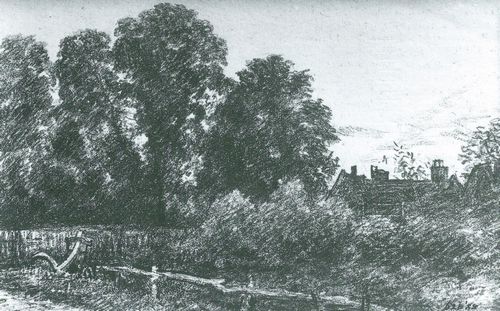 Constable, John: Ein Bauernhaus vom Rand eines Feldes gesehen
