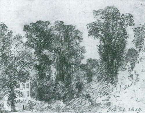 Constable, John: Ein Haus inmitten von Bumen