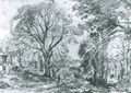 Constable, John: Bäume an einem Weg in Staunton Harold, Leicestershire
