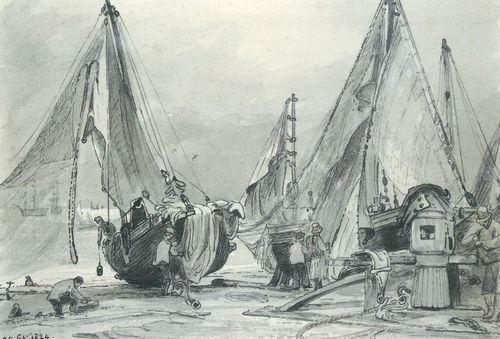 Constable, John: Fischerboote am Strand von Brighton