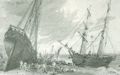 Constable, John: Küstenszene mit Kohlenschiffen am Strand von Brighton