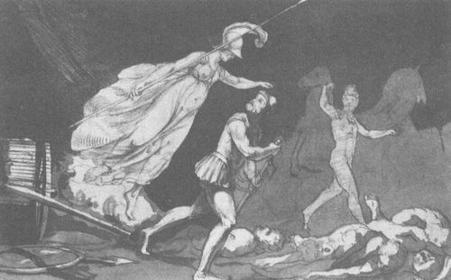 Runge, Philipp Otto: Diomedes und Odysseus entweichen zum Lager der Griechen