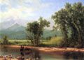 Bierstadt, Albert: Süßwasserfluss, Wind River Mountains, Landschaft in Wyoming