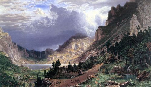 Bierstadt, Albert: Sturm in den Rock Mountains, Mt. Rosalie
