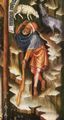 Meister von Hohenfurth: Geburt Christi, Detail, Hirt mit Herde