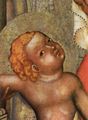 Meister von Hohenfurth: Anbetung der Heiligen Drei Könige, Detail, Kopf des Kindes