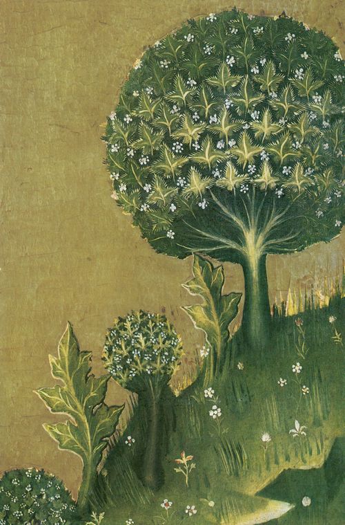 Meister von Hohenfurth: Christus am lberg, Detail des Baums