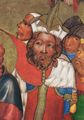 Meister von Hohenfurth: Kreuzigung Christi, Detail, Halbfigur des Hauptmanns