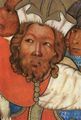 Meister von Hohenfurth: Kreuzigung Christi, Detail, Kopf des Hauptmanns