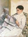 Cassatt, Mary: Beim Lesen des Figaro