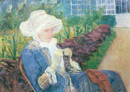 Cassatt, Mary: Lydia beim Hkeln im Garten von Marly