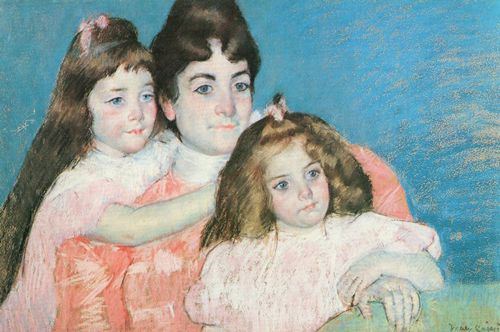 Cassatt, Mary: Portrt Madame A.F. Aude mit ihren beiden Tchtern