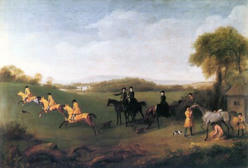 Stubbs, George: Rennpferde aus dem Besitz des Dukes von Richmond beim Training in Goodwood