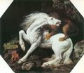 Stubbs, George: Pferd attackiert von einem Löwen