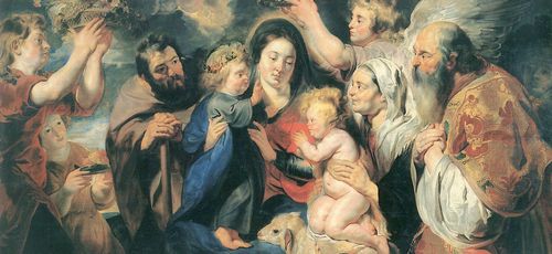 Jordaens, Jakob: Die Heilige Familie mit dem Hl. Johannes, seinen Eltern und Engeln