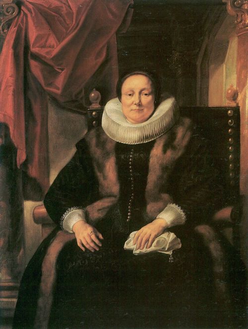 Jordaens, Jakob: Porträt einer Dame in einem Polstersessel