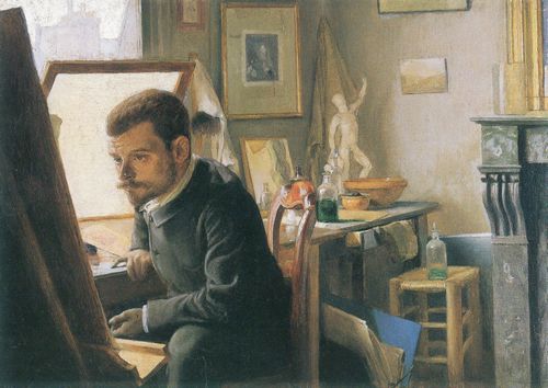 Vallotton, Flix: Felix Jasinski in seinem Atelier