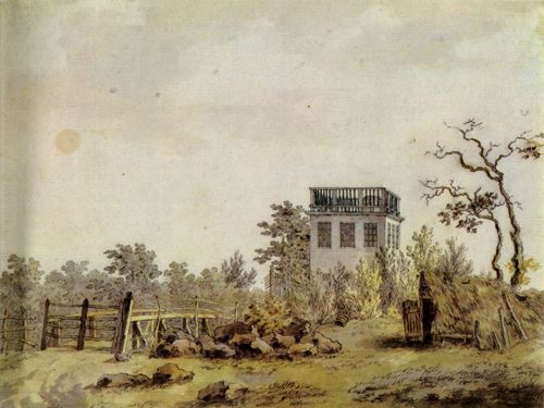 Friedrich, Caspar David: Landschaft mit Pavillon