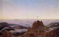 Friedrich, Caspar David: Morgen im Riesengebirge (Das Kreuz auf der Felsenspitze, Gegend im Morgennebel mit einem Kruzifix)