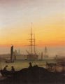 Friedrich, Caspar David: Greifswalder Hafen (Hafen von Greifswald nach Sonnenuntergang)