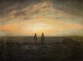 Friedrich, Caspar David: Zwei Männer am Meer bei Mondaufgang (Zwei Männer am Meer bei Sonnenuntergang)