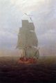 Friedrich, Caspar David: Schiff auf hoher See mit vollen Segeln