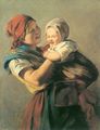 Waldmller, Ferdinand Georg: Klostersuppe, Studie einer jungen Mutter mit ihrem Kinde