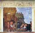 Mares, Hans von: Fresko in Neapel, Ausfahrt der Fischer, Westwand