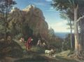Richter, Adrian Ludwig: Tal bei Amalfi mit Aussicht auf den Meeresbusen von Salerno