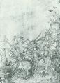Pisanello: Gefolgschaft ins Land hinausreitend